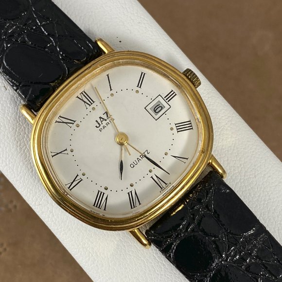 Vintage Jaz Paris Mans Tank French Designer Watch